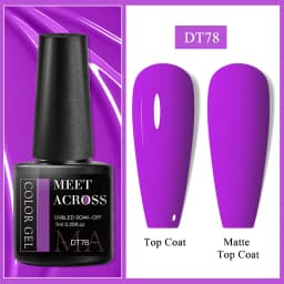 MEET ACROSS 7ml 140 Colors Nail Gel Polish Colorful Laser Glitter Sequins Gel Soak Off UV LED Gel Nail Art DIY Design Varnishes