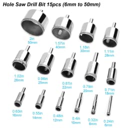 Drill Bit Set Diamond Coated Marble Glass Ceramic Porcelain Tile Granite Stone Bottles Hole Saw Cutter Power Construction Tool