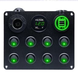 5 Gang 8 Gang Button Rocker Toggle Switch Panel Usb Control For Car Truck Marine Boat RV ATV UTV Camper Caravan Circuit Breaker