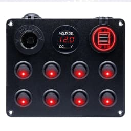 5 Gang 8 Gang Button Rocker Toggle Switch Panel Usb Control For Car Truck Marine Boat RV ATV UTV Camper Caravan Circuit Breaker