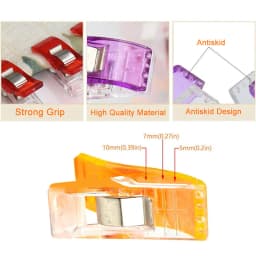 20/10 PCS Garment Clips Multipurpose Sewing Clips Colorful Clothing Pin Positioning Patchwork Knitting Safety Clamps Sewing Tool