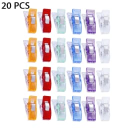 20/10 PCS Garment Clips Multipurpose Sewing Clips Colorful Clothing Pin Positioning Patchwork Knitting Safety Clamps Sewing Tool