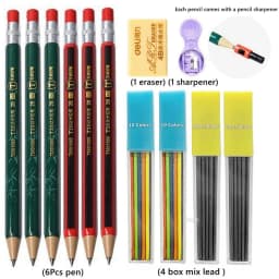 2.0 mm Mechanical Pencils Set 2B Automatic Student Pencils with Sharpener Color Pencil Leads School Pens Kawaii Cute Stationery
