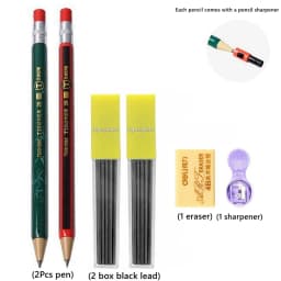 2.0 mm Mechanical Pencils Set 2B Automatic Student Pencils with Sharpener Color Pencil Leads School Pens Kawaii Cute Stationery