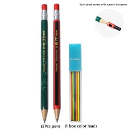 2.0 mm Mechanical Pencils Set 2B Automatic Student Pencils with Sharpener Color Pencil Leads School Pens Kawaii Cute Stationery