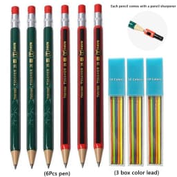 2.0 mm Mechanical Pencils Set 2B Automatic Student Pencils with Sharpener Color Pencil Leads School Pens Kawaii Cute Stationery