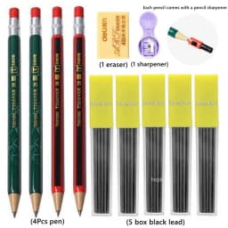 2.0 mm Mechanical Pencils Set 2B Automatic Student Pencils with Sharpener Color Pencil Leads School Pens Kawaii Cute Stationery