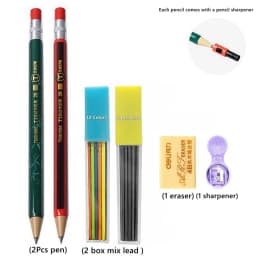 2.0 mm Mechanical Pencils Set 2B Automatic Student Pencils with Sharpener Color Pencil Leads School Pens Kawaii Cute Stationery