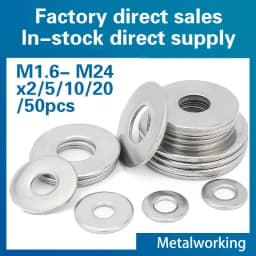 M1.6 M2 M3 M5 M6 M8~ M24 304 Stainless Steel Gasket Ultra-thin Metal Screw Flat Washer Standard Increase Thickened Meson Washer