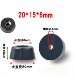 8pcs Speaker Cabinet Furniture Chair Table Box Conical Rubber Foot Pad stainless steel Stand Shock Absorber Skid Resistance