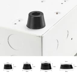8pcs Speaker Cabinet Furniture Chair Table Box Conical Rubber Foot Pad stainless steel Stand Shock Absorber Skid Resistance