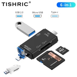 TISHRIC Type C Micro USB Adapter USB TF SD Card Reader USB-C Memory Card Adapter For Macbook Samsung Huawei XiaoMi Laptop Phone