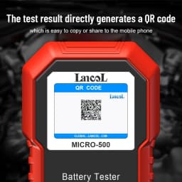 Lancol Micro 500 12V Car Battery Tester 40-3000 CCA Lithium Battery Test Lead Acid Battery Analyzer LED Display with QR Code