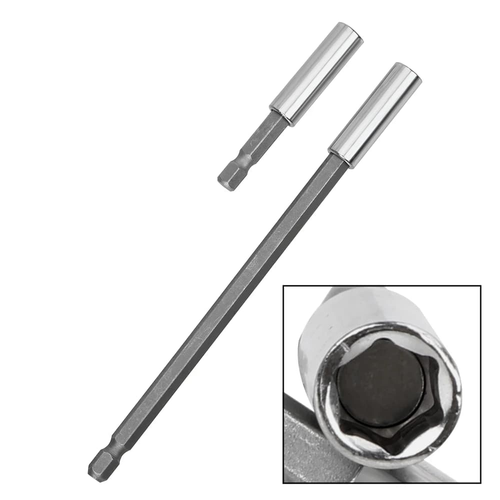 DIYWORK 1/4" 60/150mm Hex Magnetic Bit Holder Durable Extension Drill Driver Sleeve Adapter Screwdriver Bars