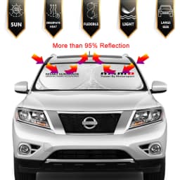 Car Sunshades Cover For Nissan Nismo Qashqai J11 Juke Micra X Trail Leaf Sentra Patrol Y61 Note Tiida Rogue KICKS Accessores