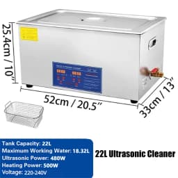 2/3/6/10L/30L Digital Heating Ultrasonic Cleaner 220V 40KHZ Stainless Steel Ultrasound Cleaning Machine Home Appliance