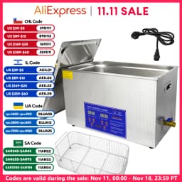 2/3/6/10L/30L Digital Heating Ultrasonic Cleaner 220V 40KHZ Stainless Steel Ultrasound Cleaning Machine Home Appliance