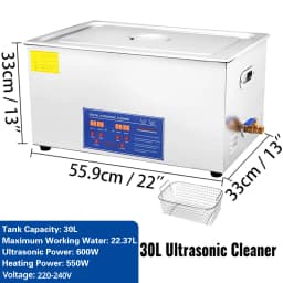 2/3/6/10L/30L Digital Heating Ultrasonic Cleaner 220V 40KHZ Stainless Steel Ultrasound Cleaning Machine Home Appliance
