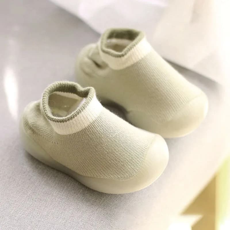 Baby Shoes First Walkers Comfortable Boys Girls Kids Rubber Soft Non-Slip Sole Floor Shoes Knit Booties
