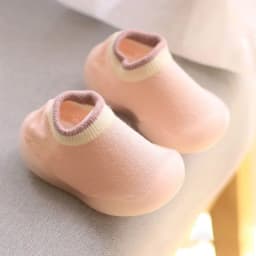 Baby Shoes First Walkers Comfortable Boys Girls Kids Rubber Soft Non-Slip Sole Floor Shoes Knit Booties