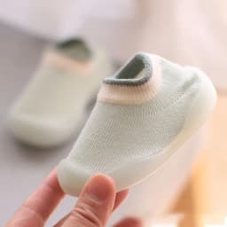 Baby Shoes First Walkers Comfortable Boys Girls Kids Rubber Soft Non-Slip Sole Floor Shoes Knit Booties