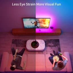 TV Backlight Music Sync USB Powered RGB LED Strip Light for 15 - 80 Inch TV, Mirror, PC