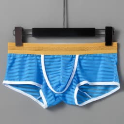 semi transparent underwear for men with three-dimensional cut breathable mesh  for men boxer shorts 5021-PJ