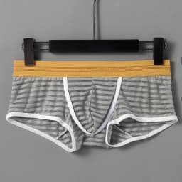 semi transparent underwear for men with three-dimensional cut breathable mesh  for men boxer shorts 5021-PJ