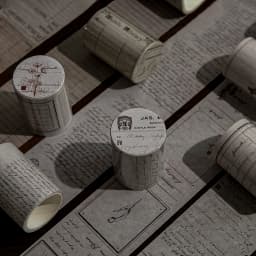 Yoofun  Retro Chronicle Masking Washi Tape Vintage Poster Letter Decorative Collage Journaling DIY Scrapbooking Stationery