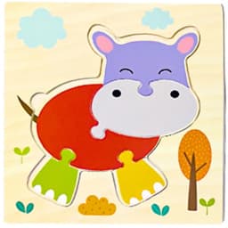 Baby Wooden 3D Puzzles Tangram Shapes Learning Educational Cartoon Animal Intelligence Jigsaw Toys For Children Gift