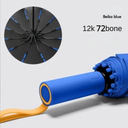 Windproof Strong Fully Automatic Folding Men Umbrella, Large Reinforced 72 Bone,Sun UV Protection Rain Umbrellas Women Parasol