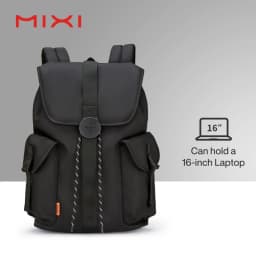 Mixi 16'' Laptop Backpack Women Men Waterproof Lightweight Casual Weekender Travel Bags College Students Rucksack  17 Inch White