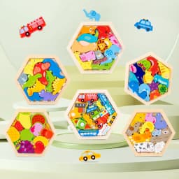 Baby toy Wooden jigsaw Puzzle Creative 3D Puzzle for Children's Intelligence Development Ealy Educational toy for Children