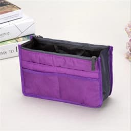 Multifunctional Bi-fold Storage Bag Double Zipper Large Capacity Storage Arrangement Makeup Toiletries Large Classification Bag