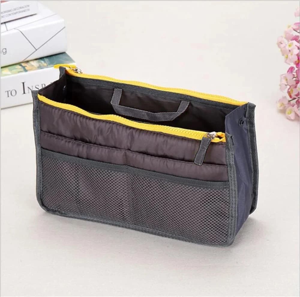 Multifunctional Bi-fold Storage Bag Double Zipper Large Capacity Storage Arrangement Makeup Toiletries Large Classification Bag