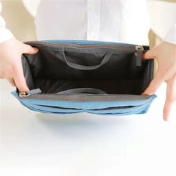 Multifunctional Bi-fold Storage Bag Double Zipper Large Capacity Storage Arrangement Makeup Toiletries Large Classification Bag