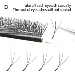 XIUSUZAKI W Shaped Bloom 2D 3D 4D 5D 6D 7D 8D Automatic Flowering Premade Fans Eyelashes Extensions Natural yy Individual Lashes