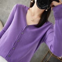 Women Cardigans Autumn Winter 2023 Single Breasted V-neck Knitted Sweater Spring Fashion Short Knitwear Solid Cardigan Jumpers