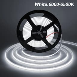 IP68 Waterproof COB Strip 12V 24V 320Leds/M RA90 3000K 4000K 6000K Home Garden Decor Flexible Ribbon Rope LED Light 1M 10M 20M