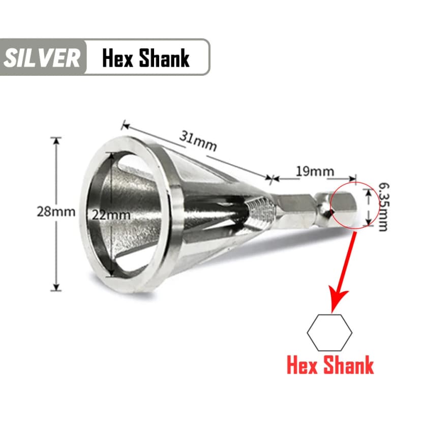 Deburring External Chamfer Tool Metal Hex Triangle Trimming Drill Bit for Stainless Steel Copper Screw Fast Remove Burr Removal