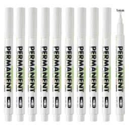 10pcs/Set White Marker Pen Graffiti Pens Waterproof Permanent Tire Painting Notebook Tyre Tread Oily Environmental Pen