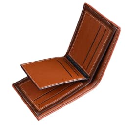 Men Short Style Wallet Glossy Wood Grain Fashion Multi Card Wallet Card Holder Business Folding Wallet