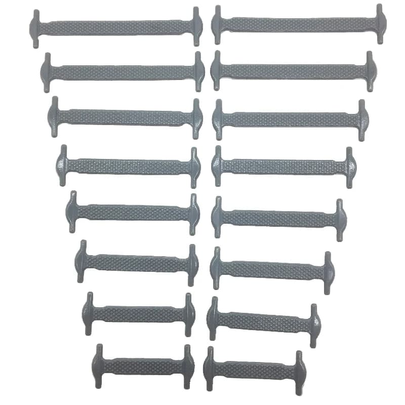 16pcs/lot Silicone Shoelaces No Tie Shoelaces 12 colors Elastic Lace Shoelace Creative Lazy Silicone Laces Rubber Lace