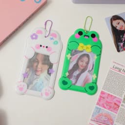 Summer PVC Photocard Holder Cartoon Animal Shaped Transparent Card Case Student Campus Card Access Bag 3-inch