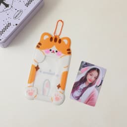 Summer PVC Photocard Holder Cartoon Animal Shaped Transparent Card Case Student Campus Card Access Bag 3-inch