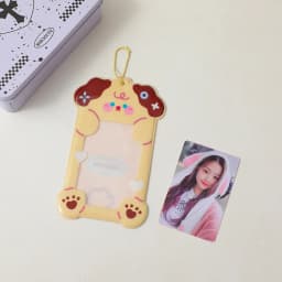 Summer PVC Photocard Holder Cartoon Animal Shaped Transparent Card Case Student Campus Card Access Bag 3-inch