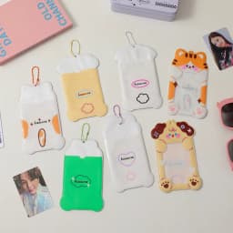 Summer PVC Photocard Holder Cartoon Animal Shaped Transparent Card Case Student Campus Card Access Bag 3-inch