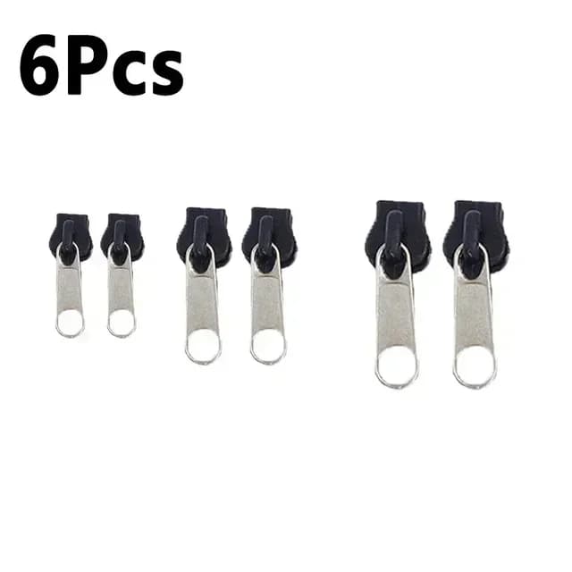 6pcs Instant Zipper Universal Instant Fix Repair Kit Replacement Zip Slider Teeth Multifunctional Clothing Replacement  Zipper
