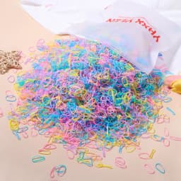 500Pcs Girls Colourful Disposable Rubber Band Elastic Hair Bands Headband Children Ponytail Holder Bands Kids Hair Accessories