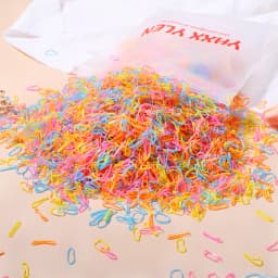 500Pcs Girls Colourful Disposable Rubber Band Elastic Hair Bands Headband Children Ponytail Holder Bands Kids Hair Accessories